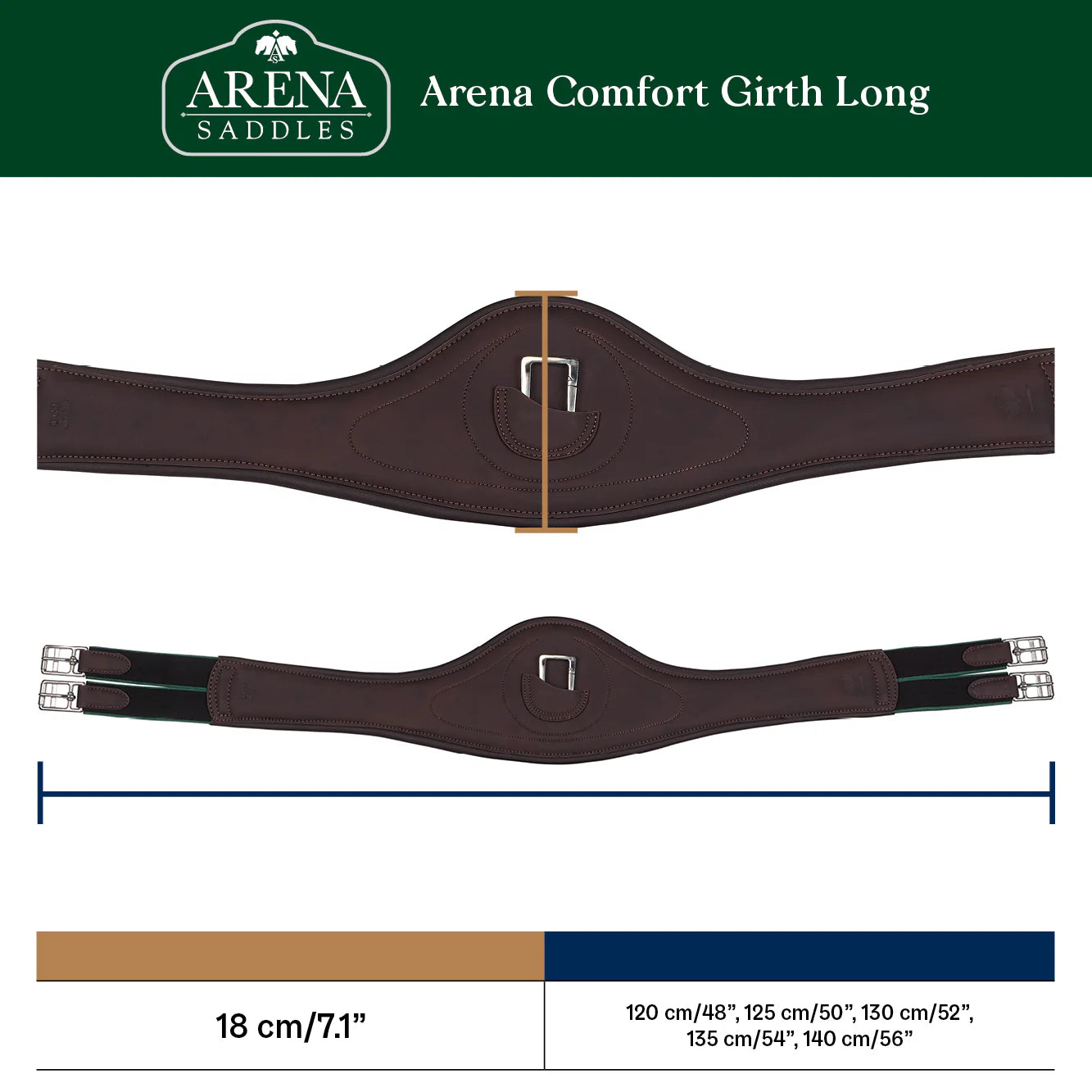 Arena Comfort Girth Long.