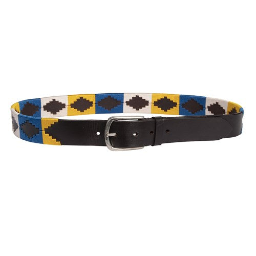 POLO BELT BROWN/WHITE/BLUE