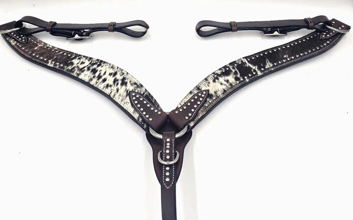 Gunsmoke Hair on Hide Breast Collar