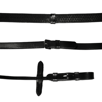 Lumiere Leather & Rubber Grip Reins