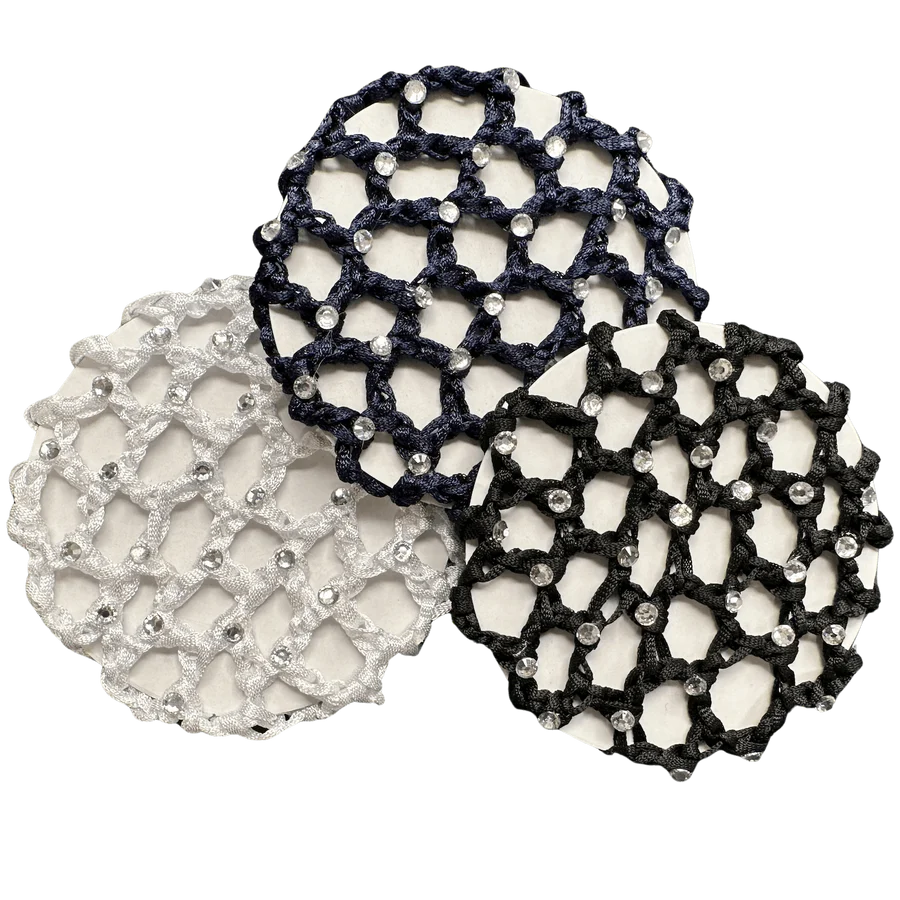 Hamag Diamante Encrusted Crocheted Ribbon Hair Net.