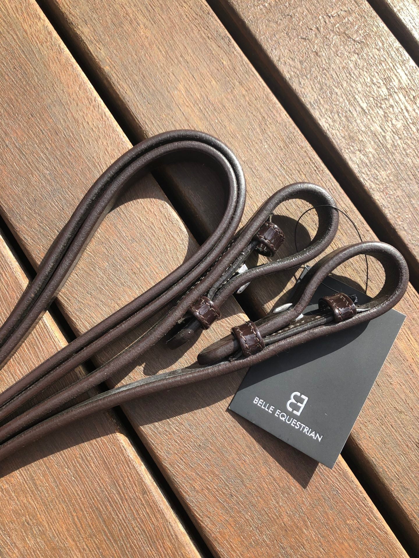 Belle Equestrian Curb Flat Leather Reins