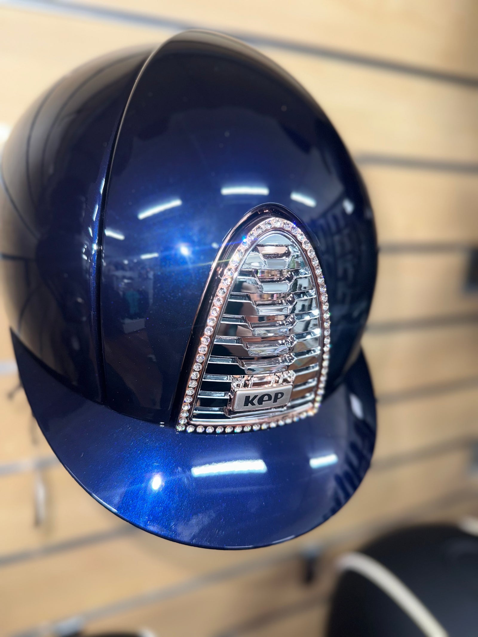 Kep 2.0 Polish Blue with a Rose Gold and Swarovski Crystal Frame