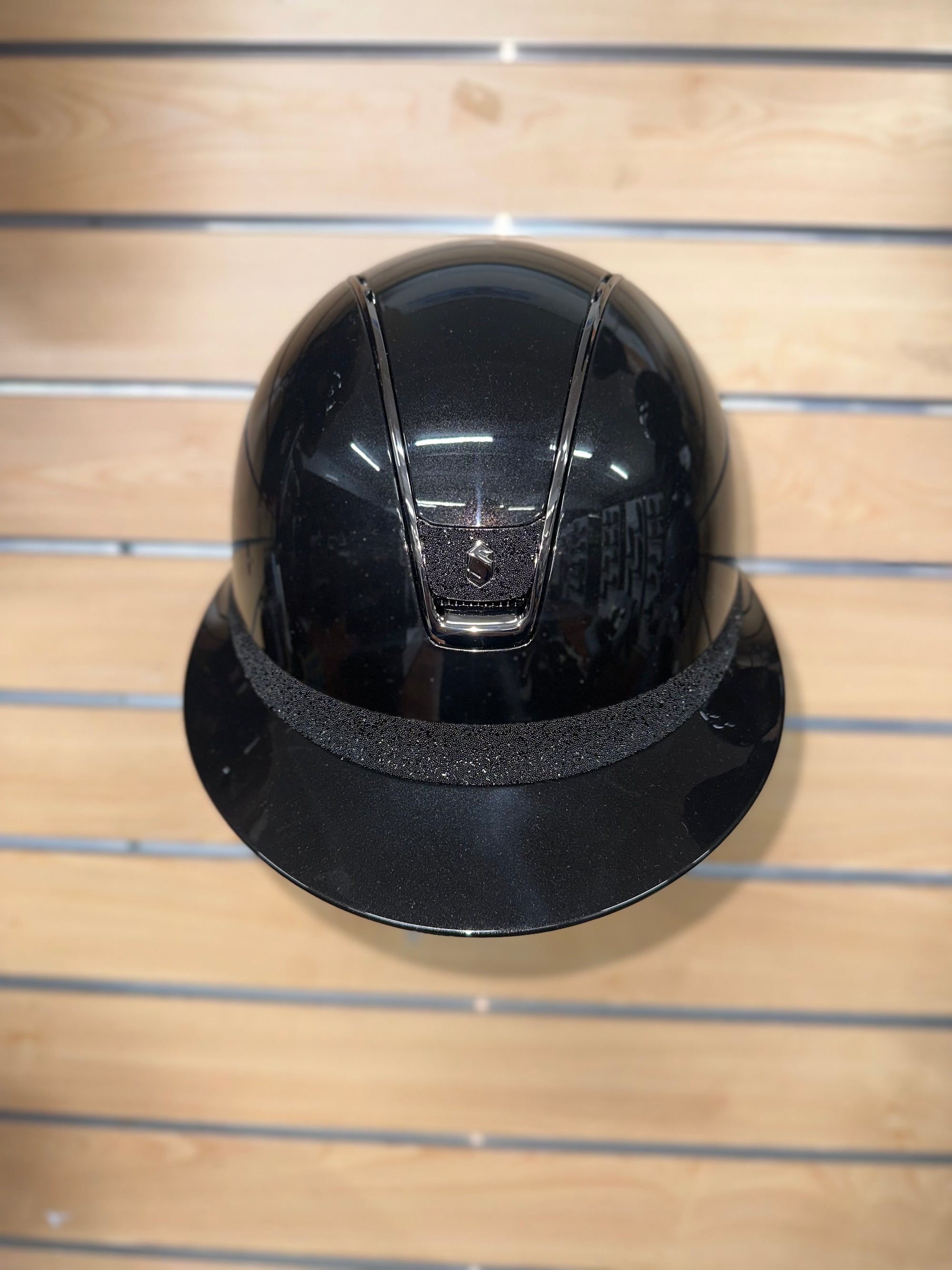 Samshield Miss Shield 2.0 Glossy Black with Black Crystal Fabric Blazon and Frontal Band