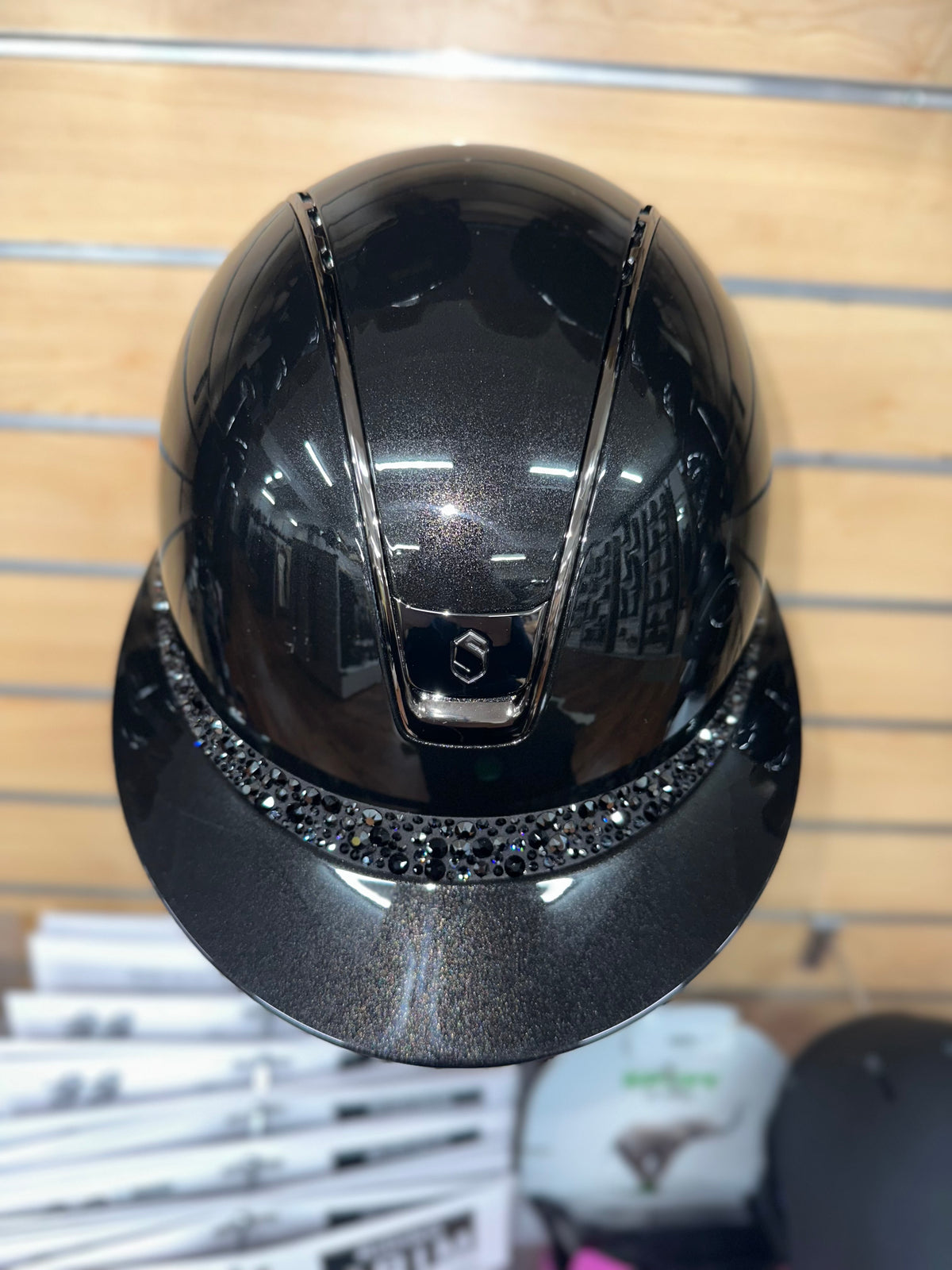 Samshield Miss Shield 2.0 Glossy Black w Blk Chrome Trim and Blk Glacier Band