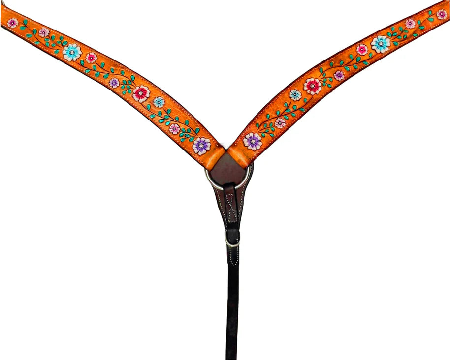 Toprail Equine - "FLORAL VINE" Breastplate