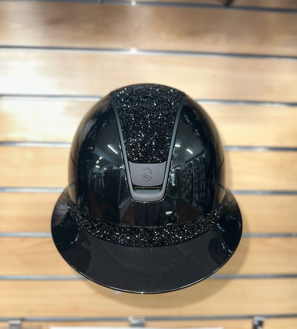 Samshield Miss Shield 2.0 Glossy Black w Ultra Fine Rock Top & Band & Blk Chrome trim & Blazon