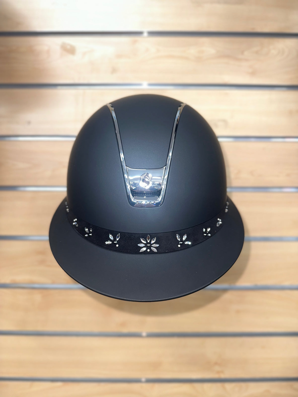 Samshield Miss Shield 2.0 Matt Black with 5 Black Swarovski and Black Pearl Drop Frontal Band