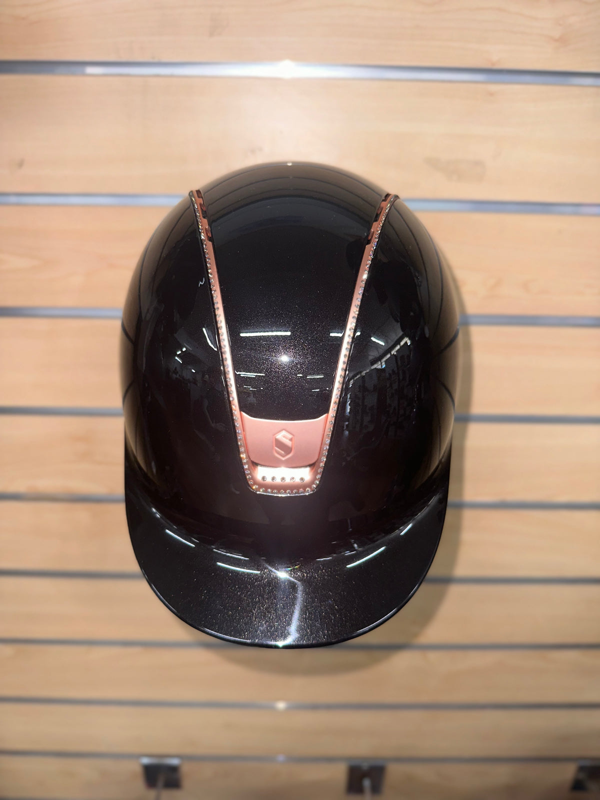 Samshield 2.0 Glossy Black with Matt Rose Gold Blazon, 300 plus 5 Black Swarovski Crystal and Rose Gold Trim