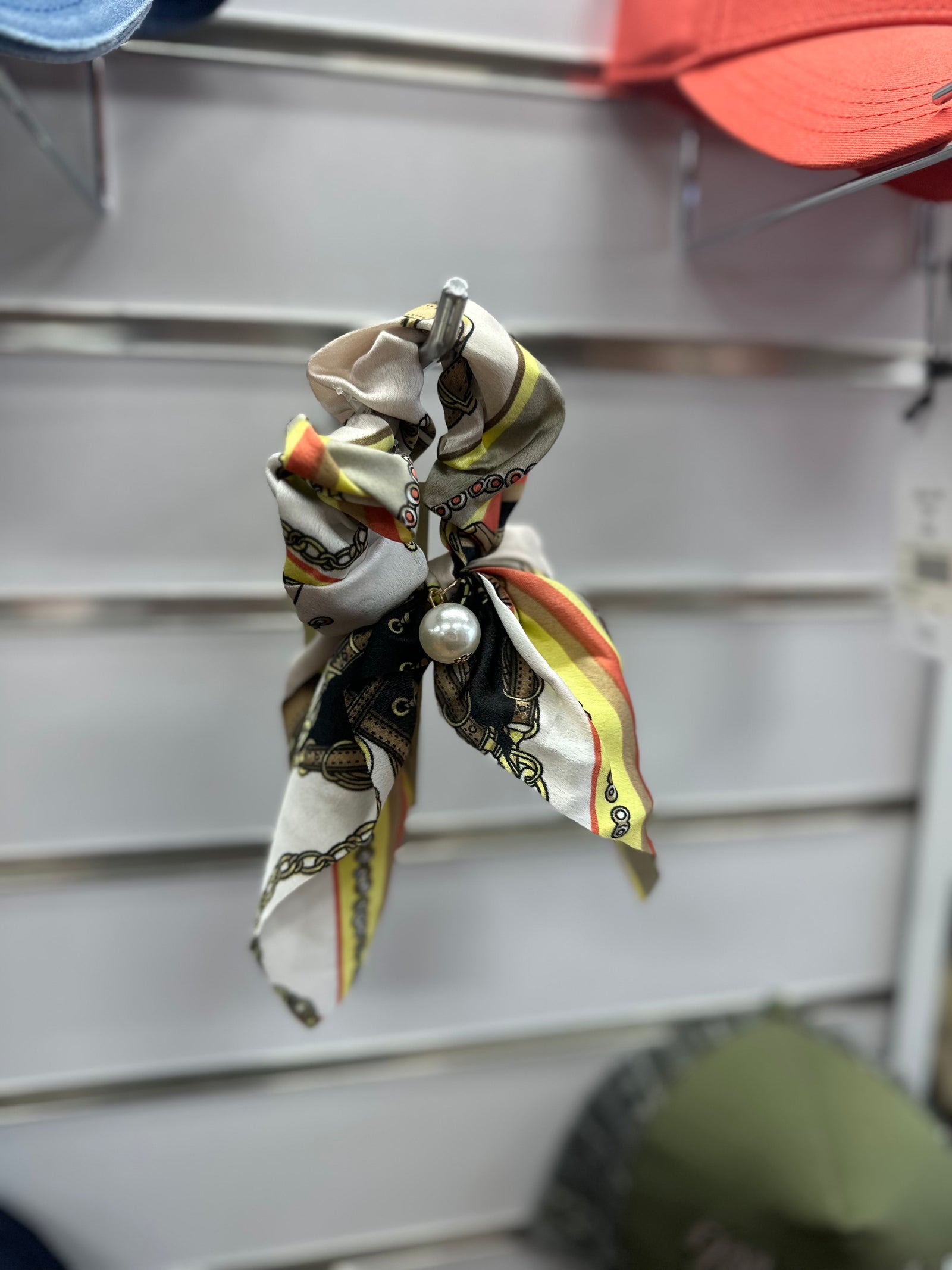 Satin Scrunchie with Pearl