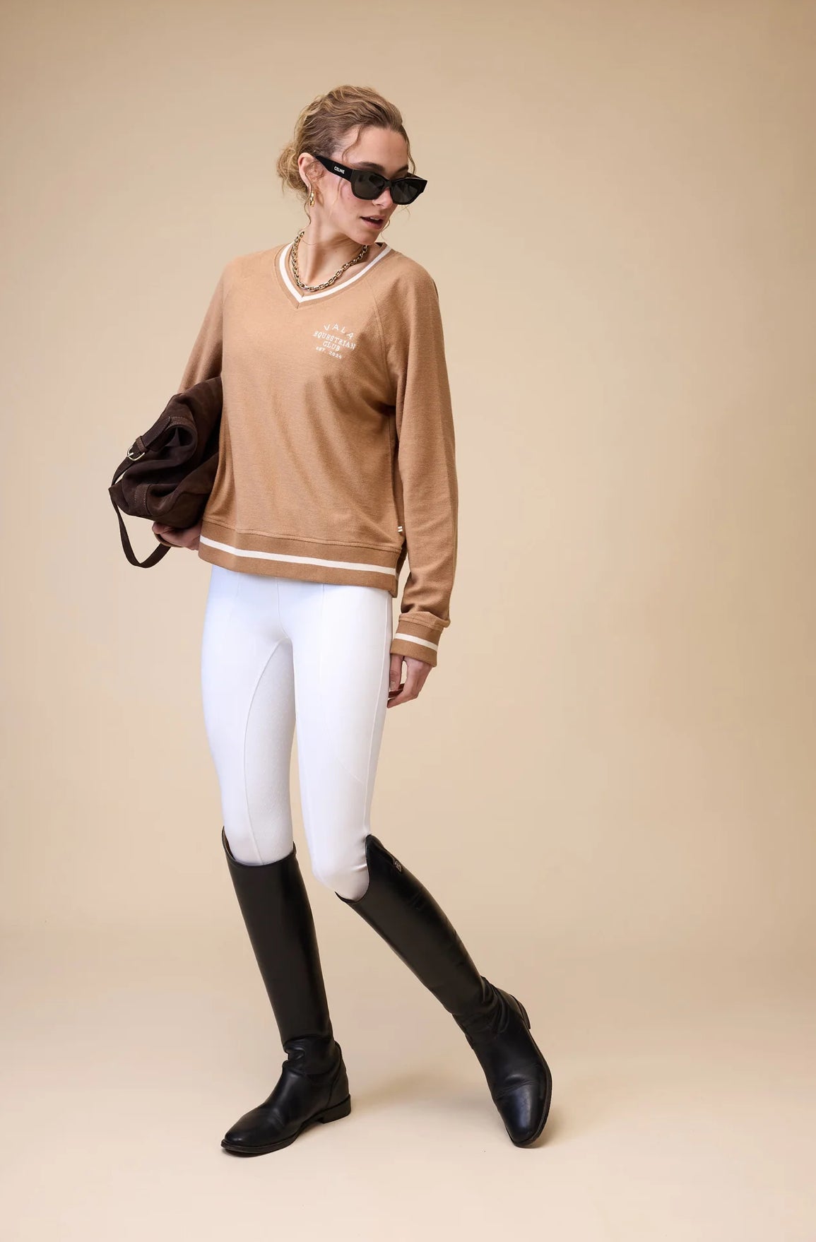 Vala Lightweight Frech Terry V Neck