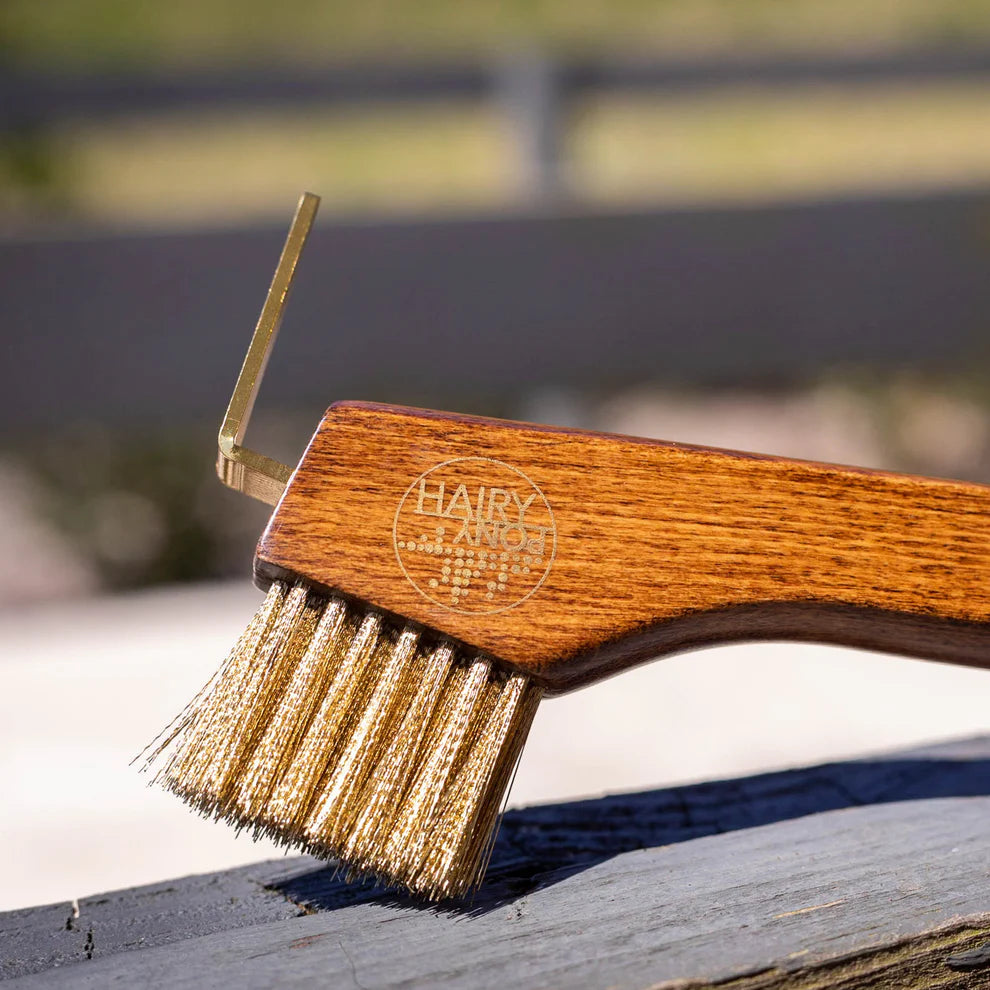 Hairy Pony - Copper Bristle Wooden Hoof Pick