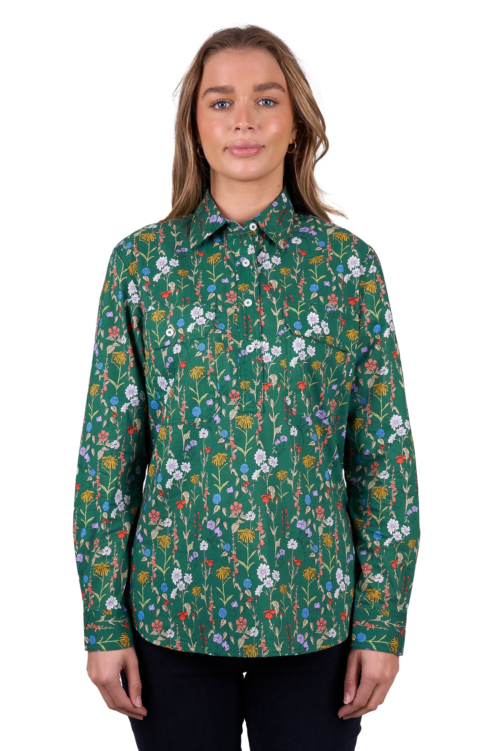Thomas Cook Jani Long Sleeve Shirt Green