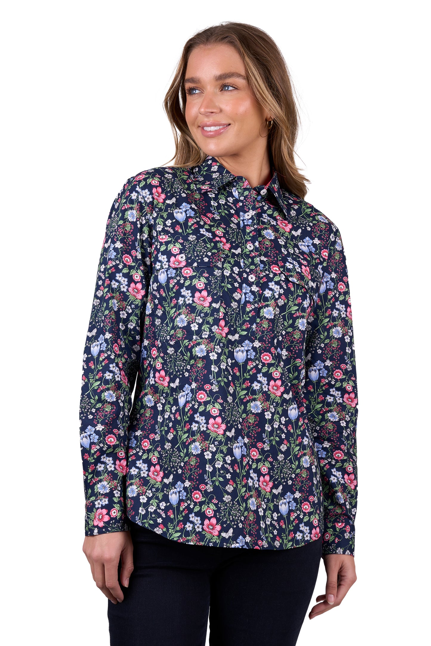 Thomas Cook Raya Long Sleeve Shirt Navy