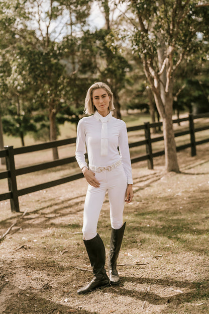 Hampton&Harrow Ladies White Stain Resistant Knee Breeches