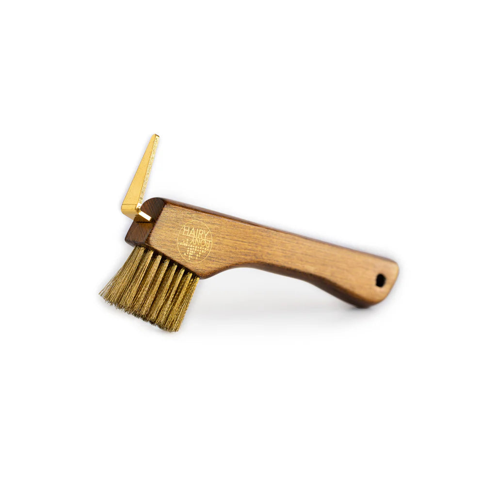 Hairy Pony - Copper Bristle Wooden Hoof Pick