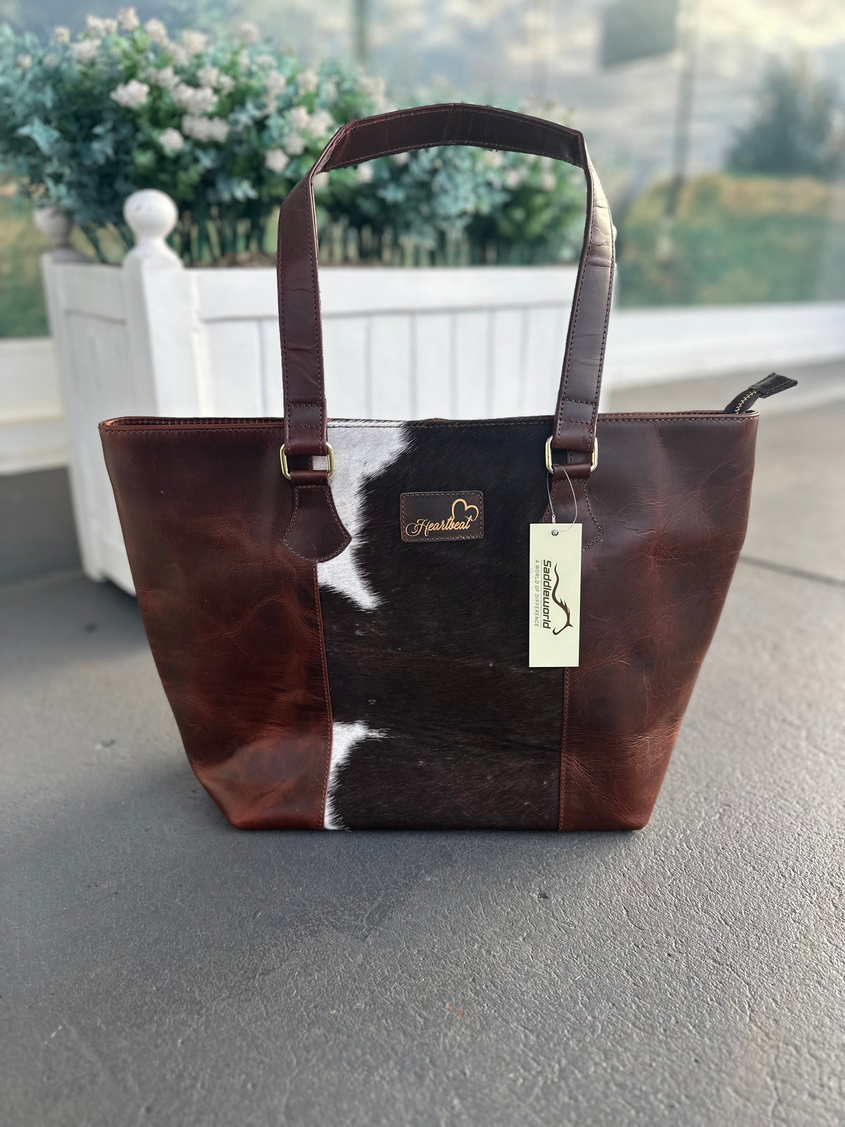 Heartbeat La Serenite Cowhide Leather Tote Bag