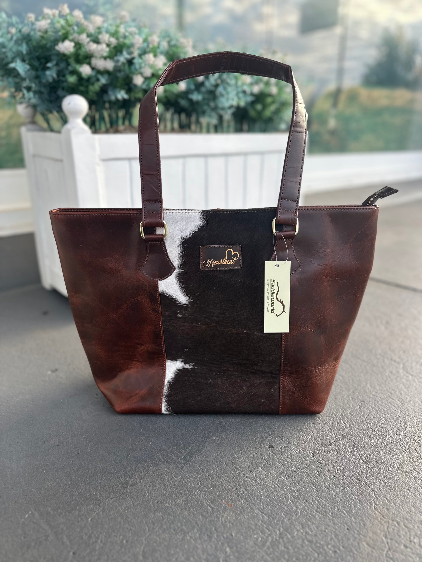 Heartbeat La Serenite Cowhide Leather Tote Bag
