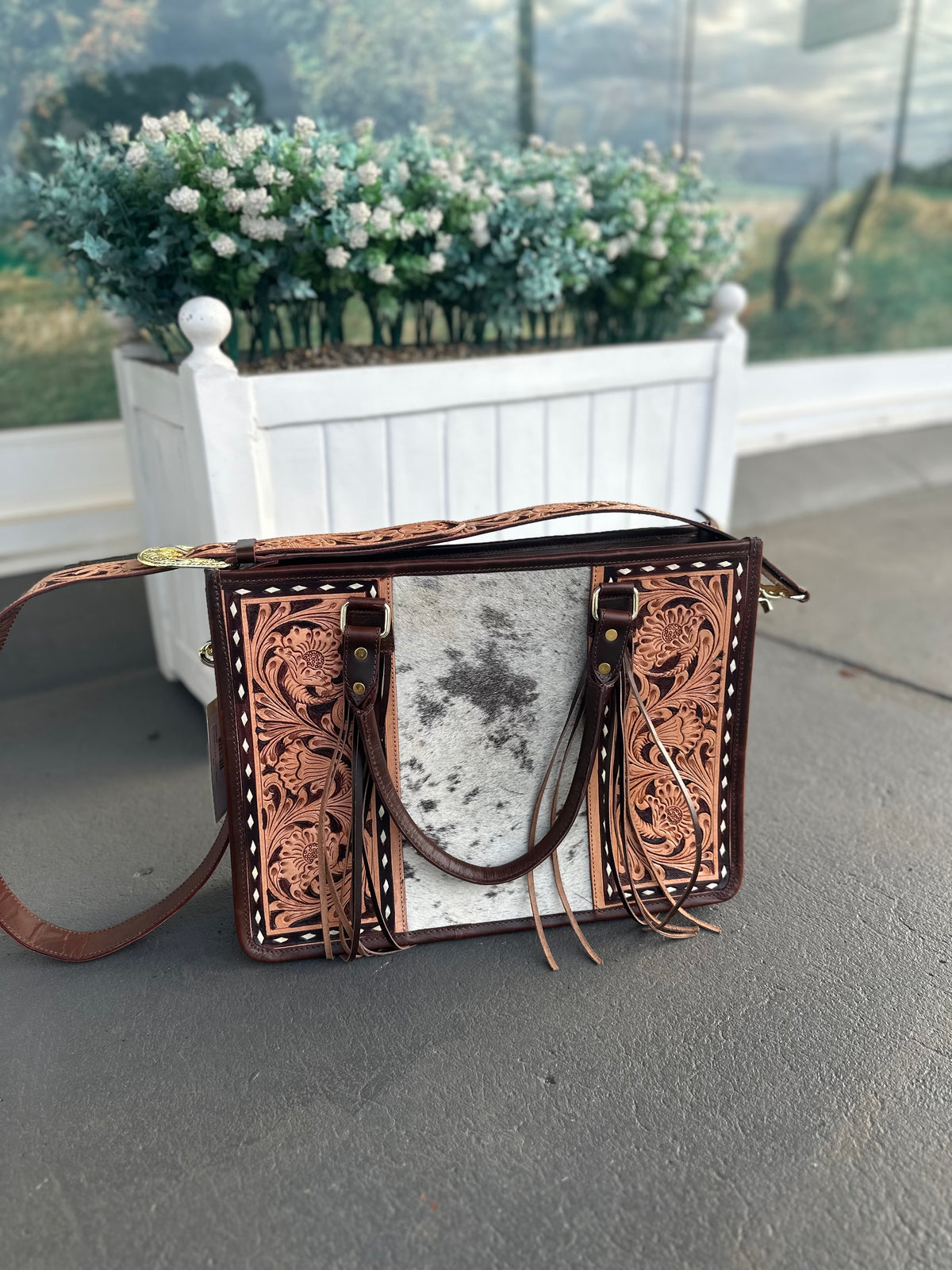 Heartbeat Soul Cowhide Full Grain Leather Shoulder Bag
