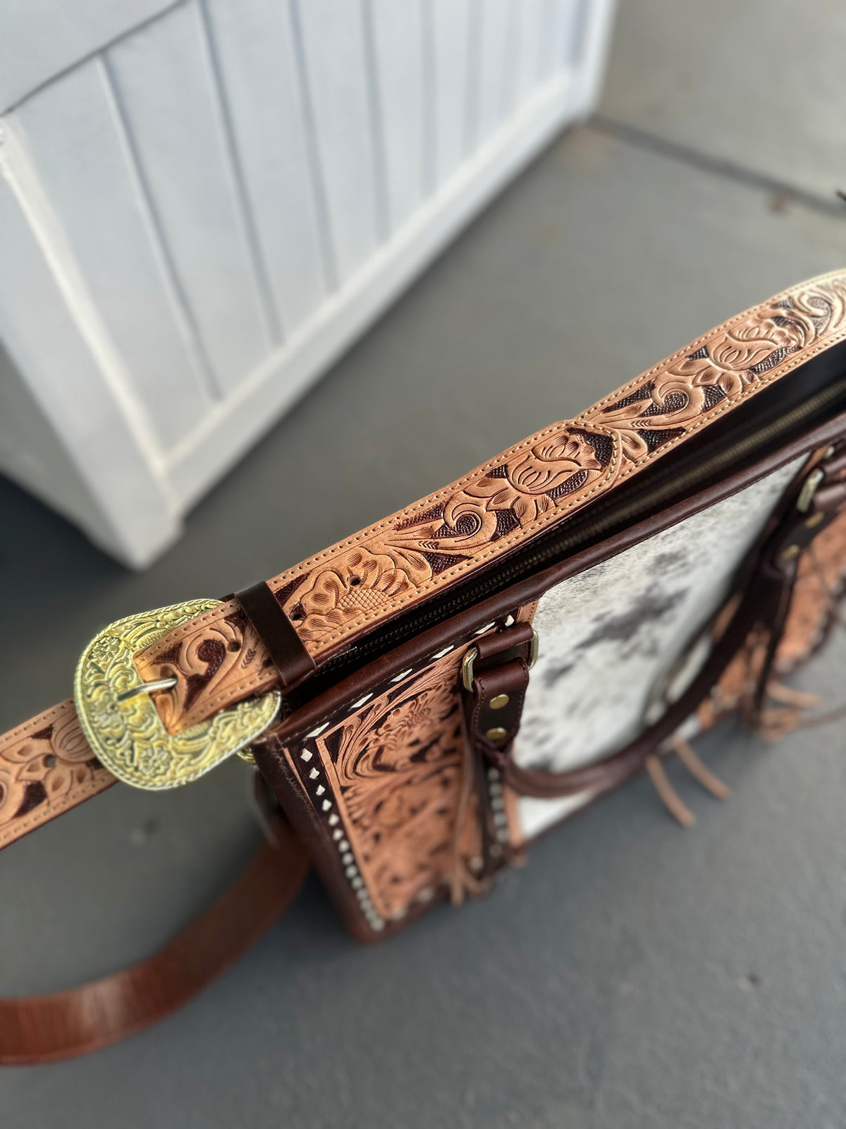 Heartbeat Soul Cowhide Full Grain Leather Shoulder Bag