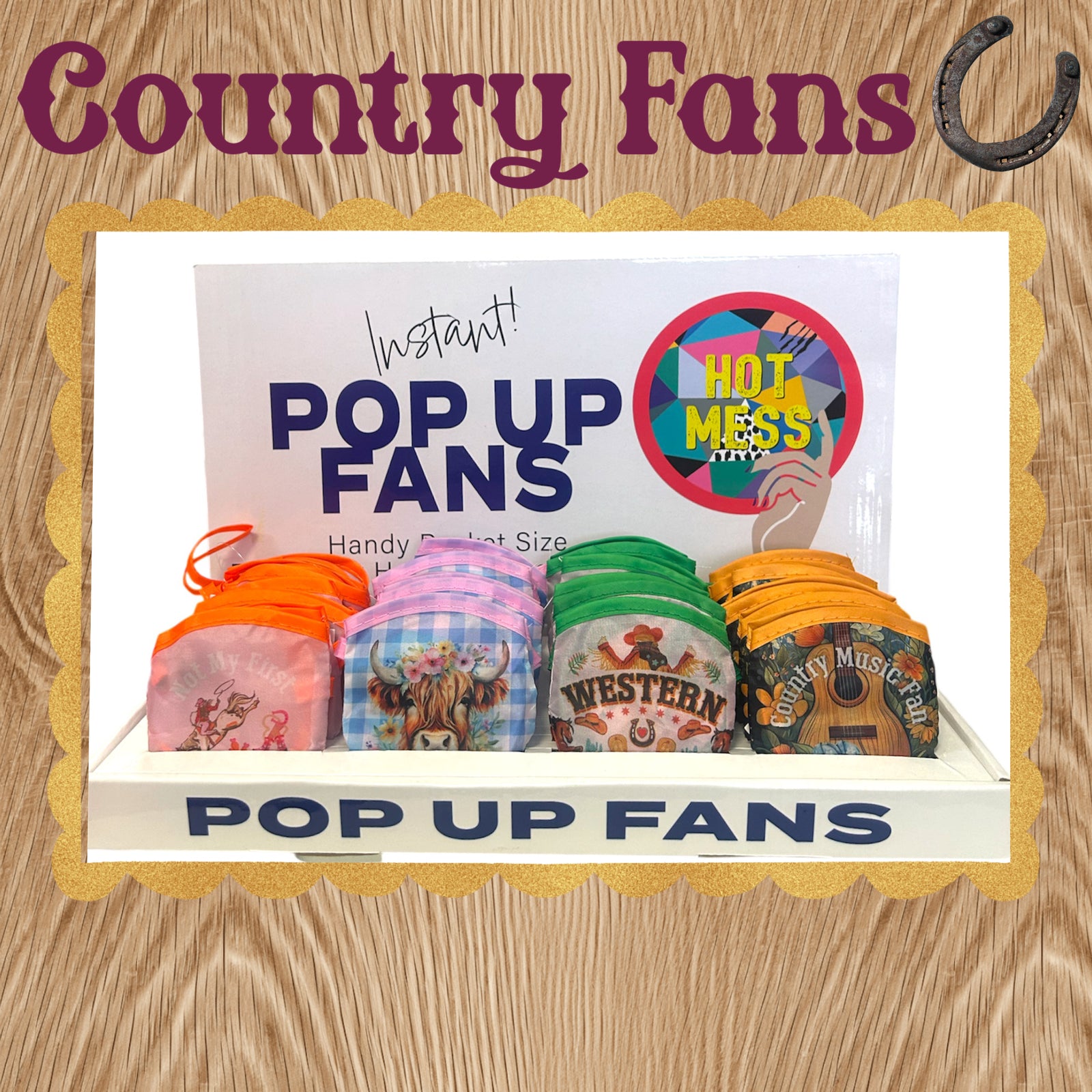 Country Themed Pop-Up Fans