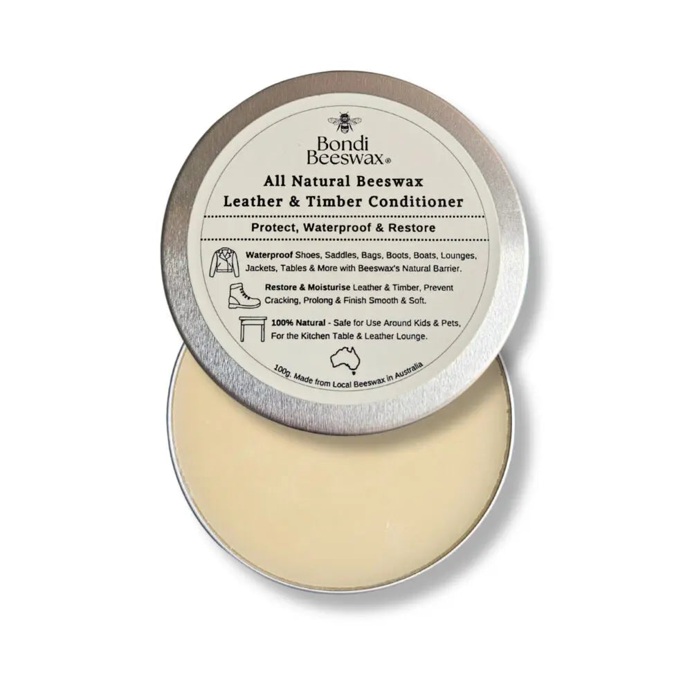 Bondi Beeswax Natural Leather Conditioner 100g