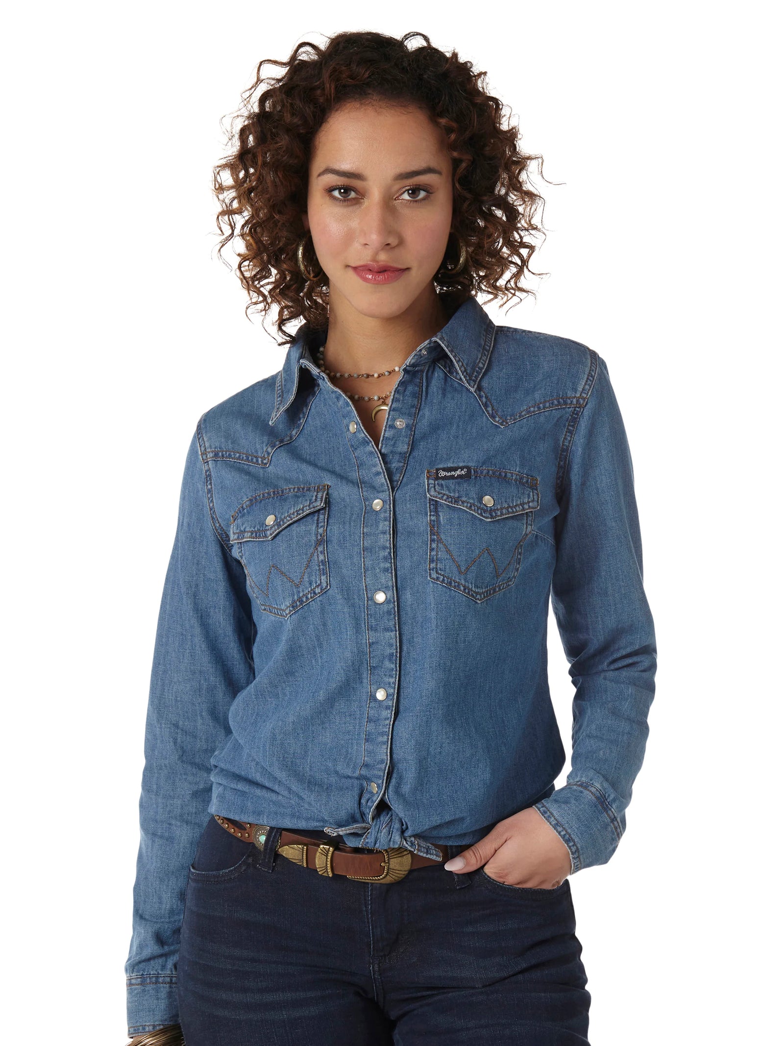 Wrangler Wmns Classic Fit Denim Shirt