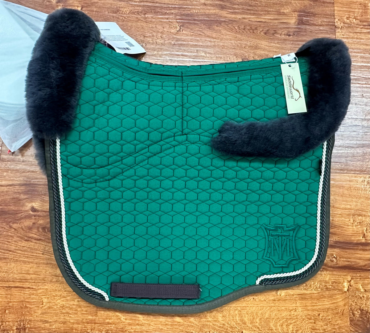 Mattes - Eurofit Dressage Correctional Pad Green with Graphite &amp; Taupe Binding