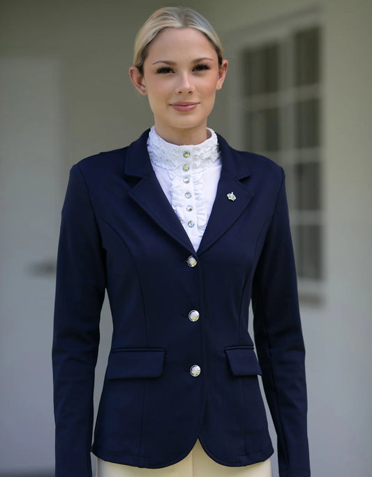 Giddy Up Girld Ava Navy Stretch Show Jacket