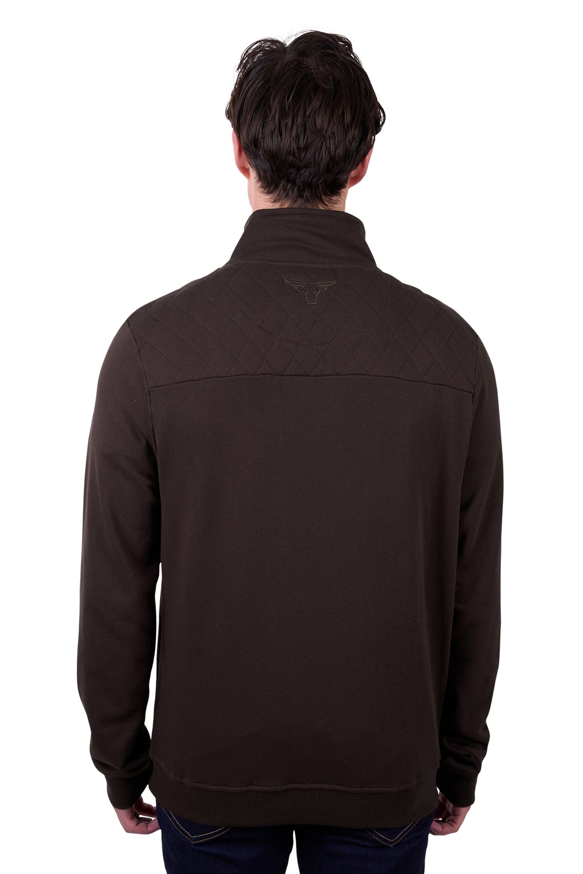 Pure Western Troy 1/4 Zip Pullover Chocolate