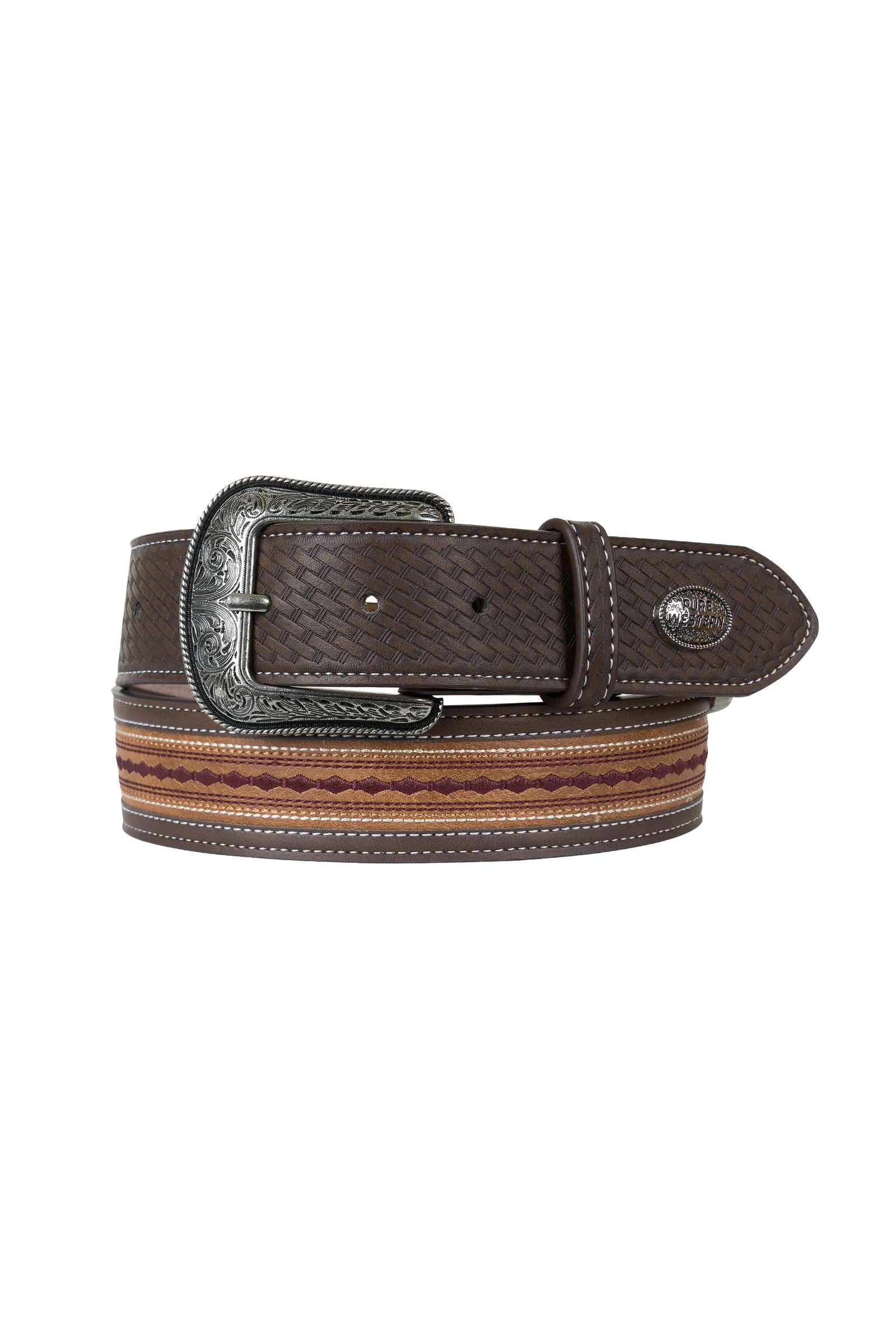 Pure Western Oscar Belt Chocolate-Tan