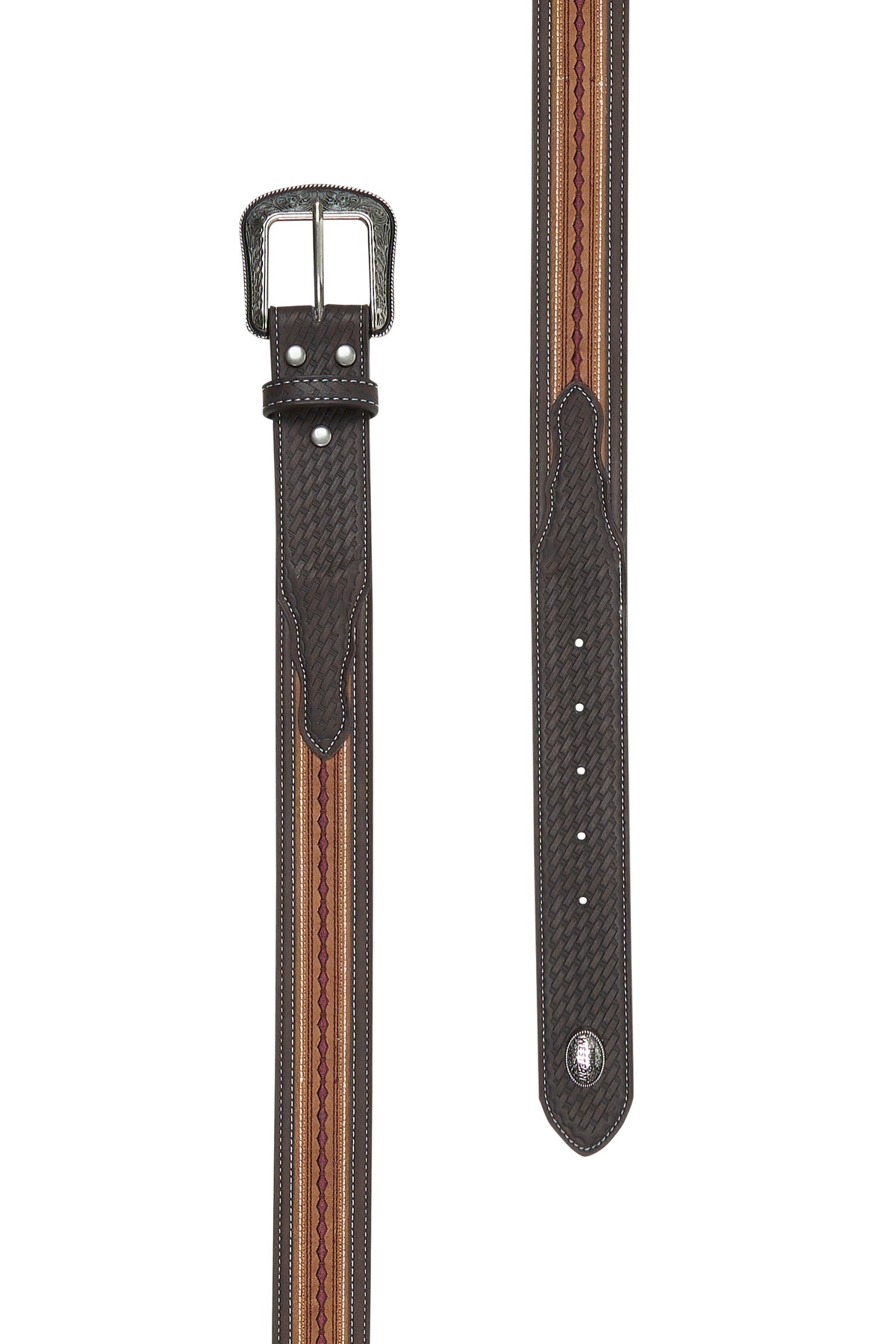 Pure Western Oscar Belt Chocolate-Tan