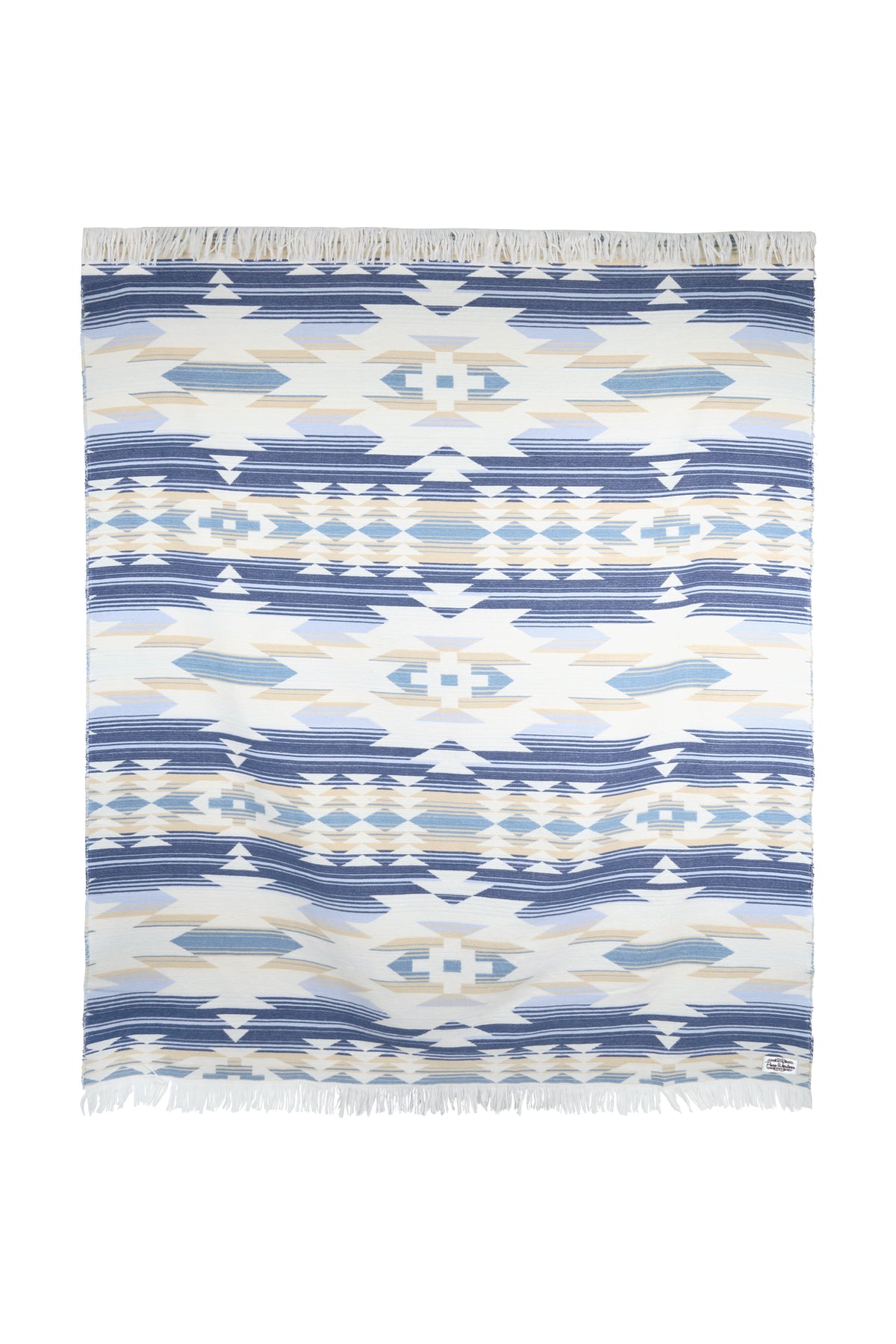Pure Western Jessa Throw Rug Natural/Blue