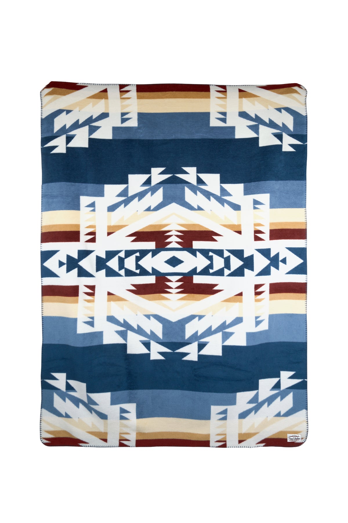 Pure Western Kayce Blanket Natural/ Navy