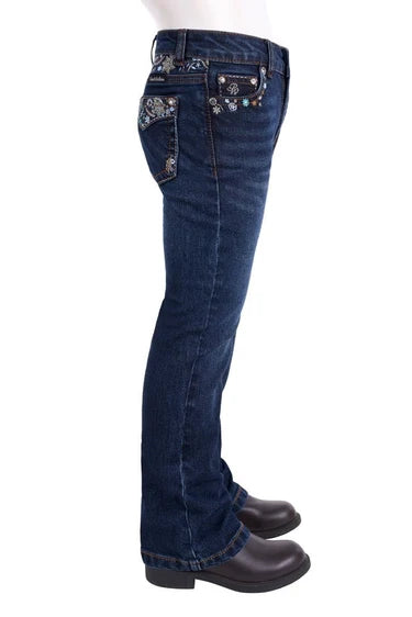 PURE WESTERN GIRLS BLOSSOM BOOT CUT JEAN