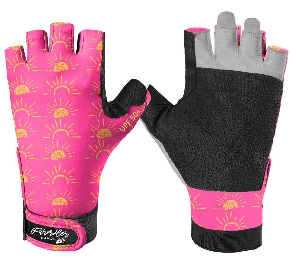 Farm Her Hands UPF50+ Gloves - Sunny Side Up | Reinforced Palm Extended Length