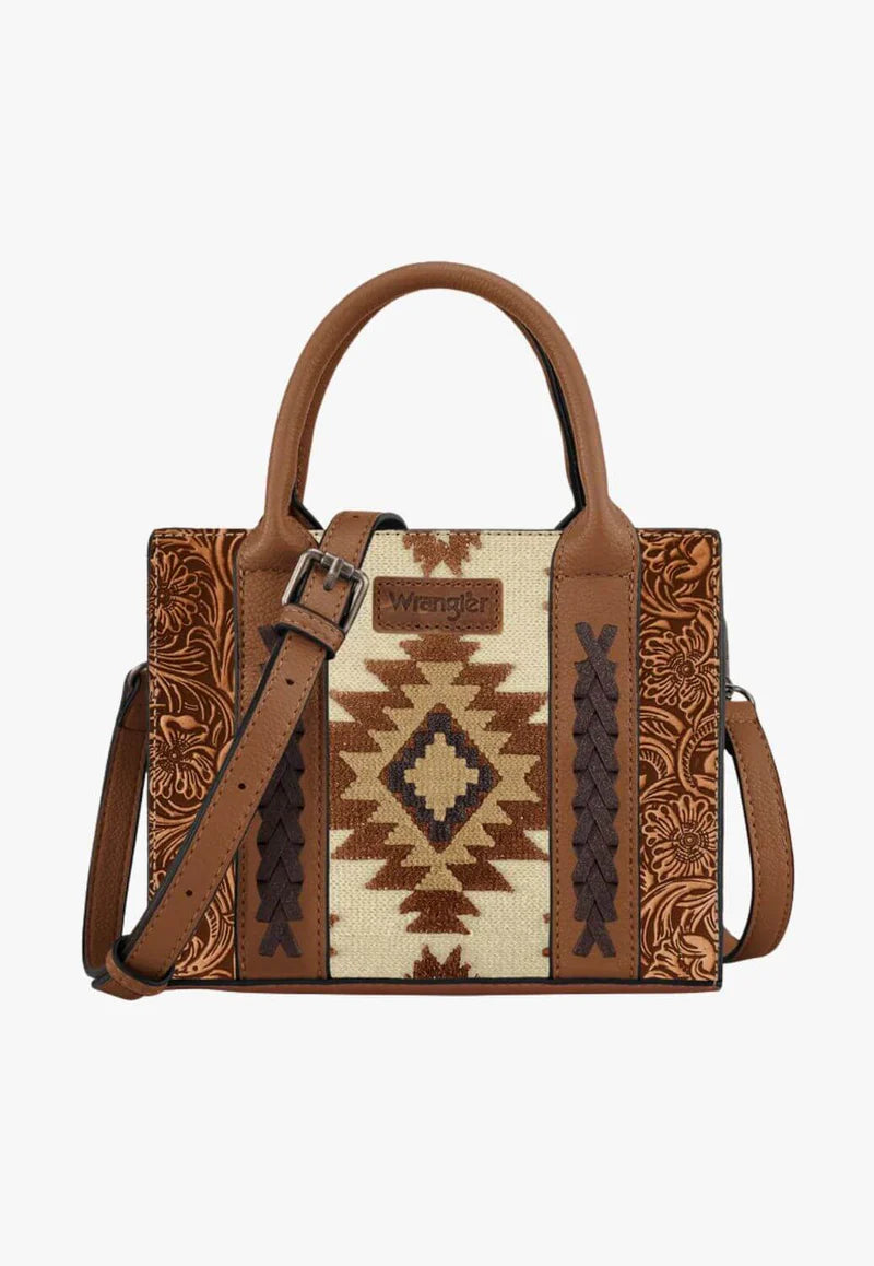 Wrangler - Aztec Tooled Crossbody Bag