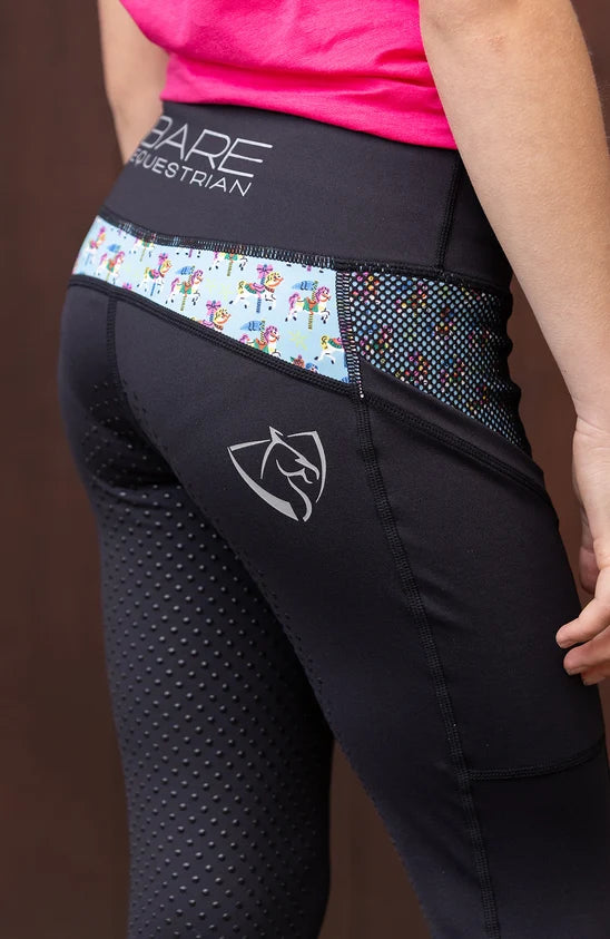 BARE Youth Performance Riding Tights - Carousel