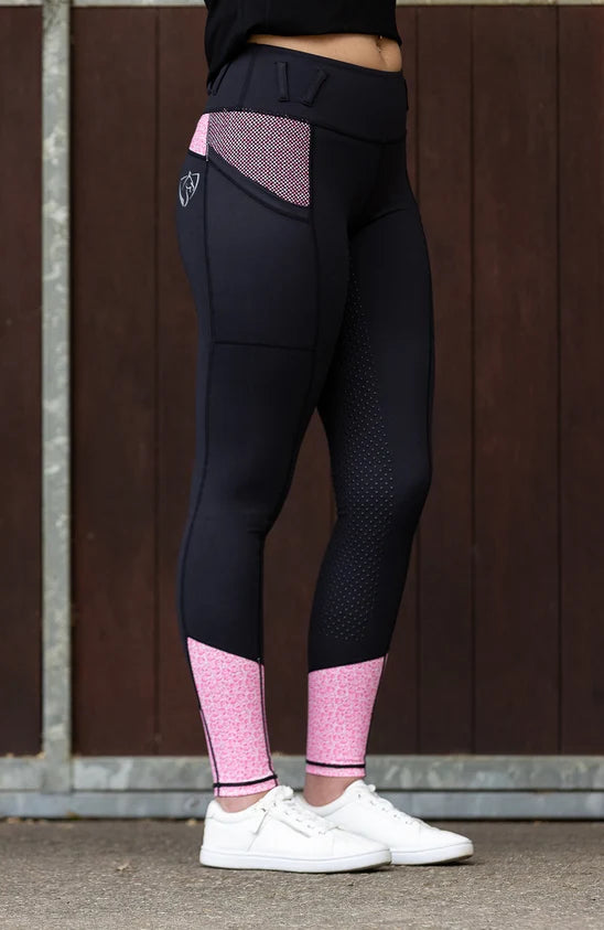 BARE Performance Riding Tights - Mosaic Bloom