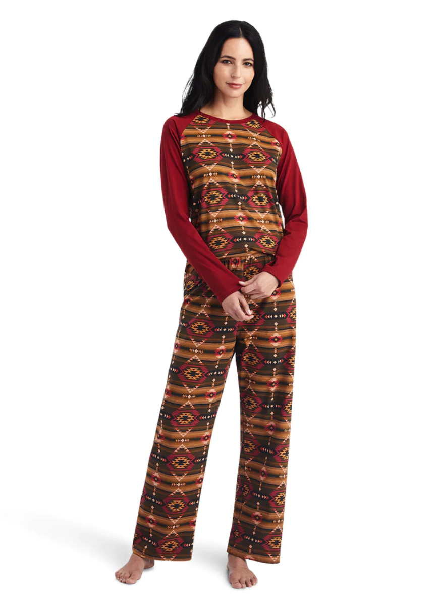 Ariat Womens Pajama Set Southwest Style Print