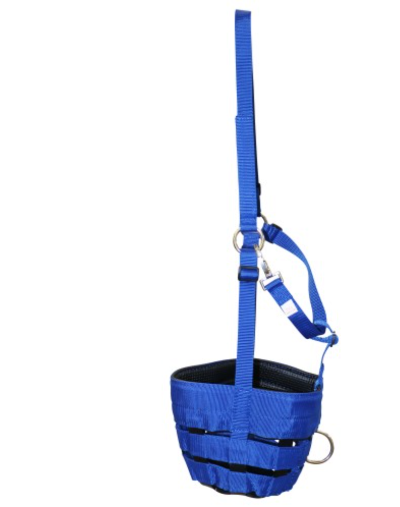 Grazzing Muzzle With Rubber Base Blue Mini