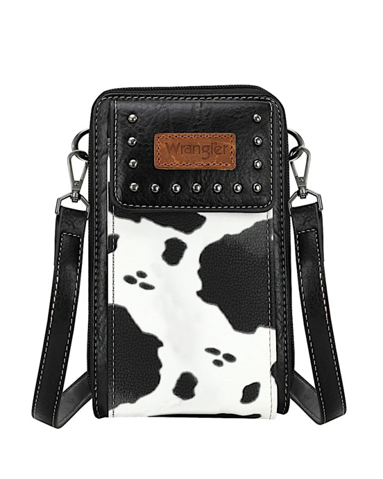 Cow Print Phone Wallet Bag