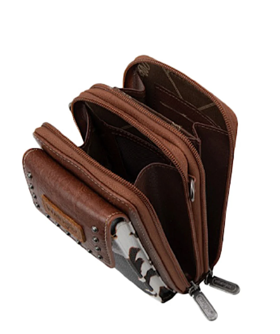 Cow Print Phone Wallet Bag