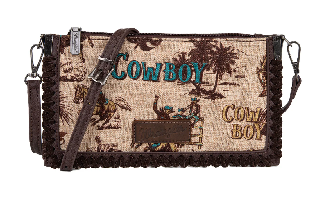 Wrangler Printed Crossbody Clutch Bag