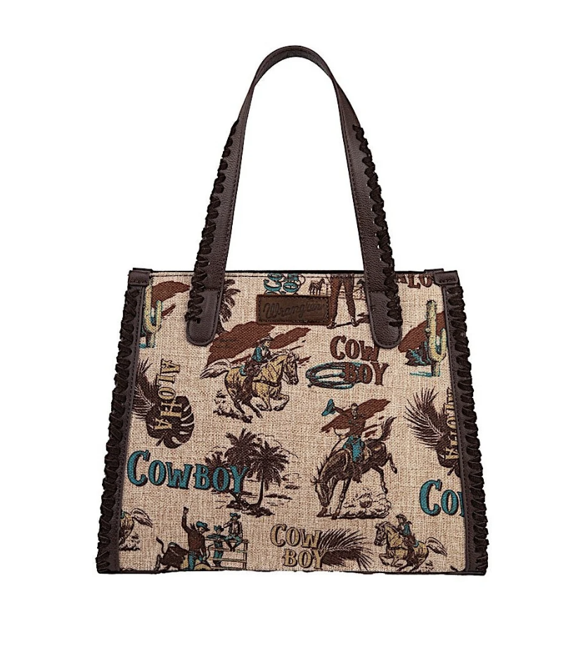 Wrangler Print Canvas Tote
