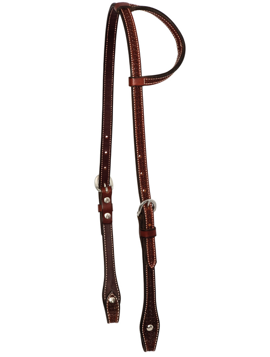 Rosewood Spider Stamp Single Ear Headstall