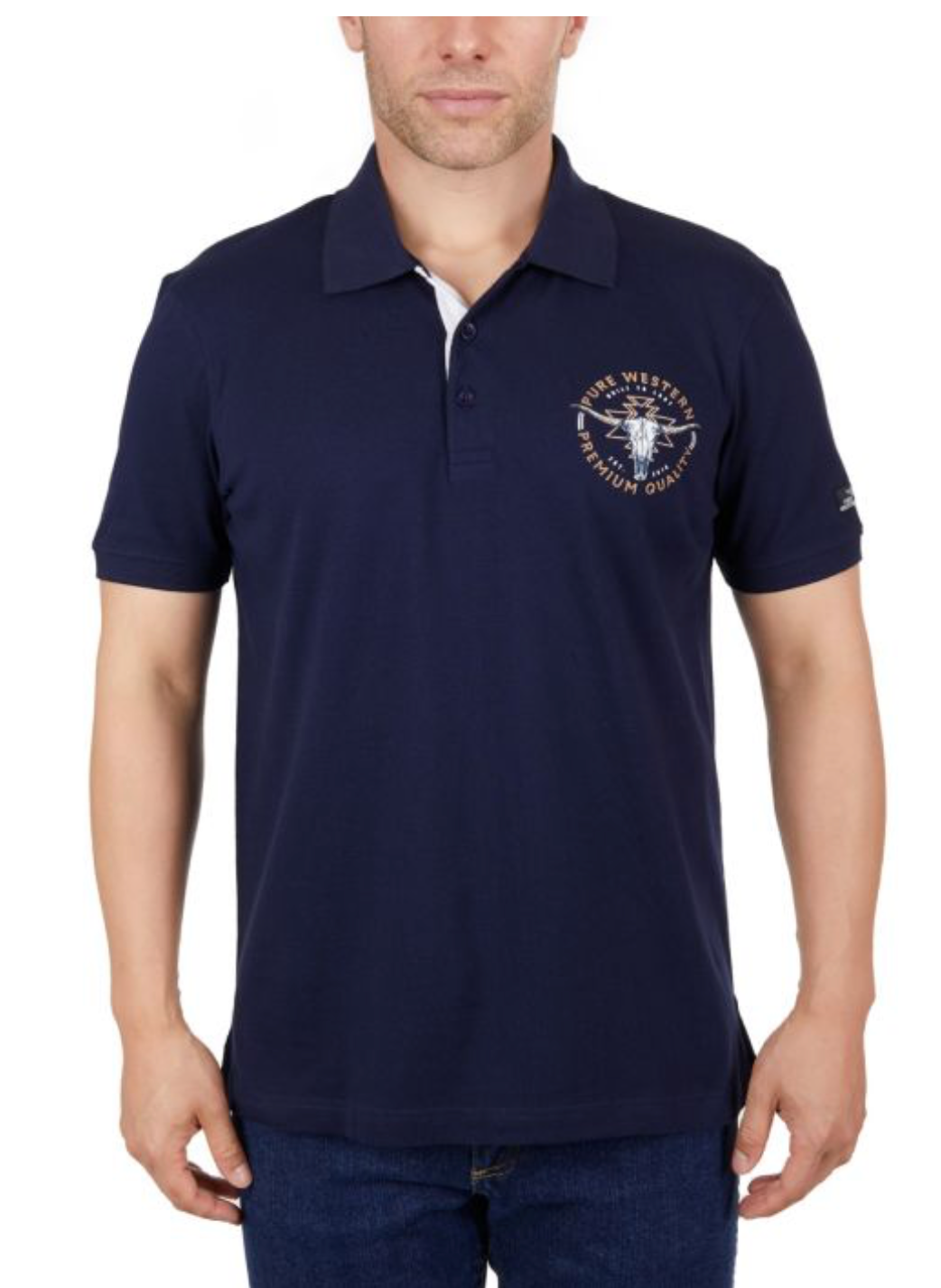 Pure Western Mens Mack S/S Polo