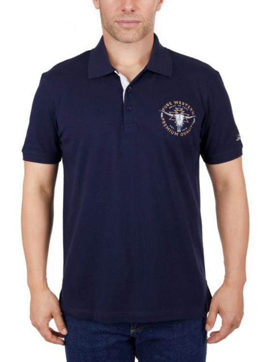 Pure Western Mens Mack S/S Polo