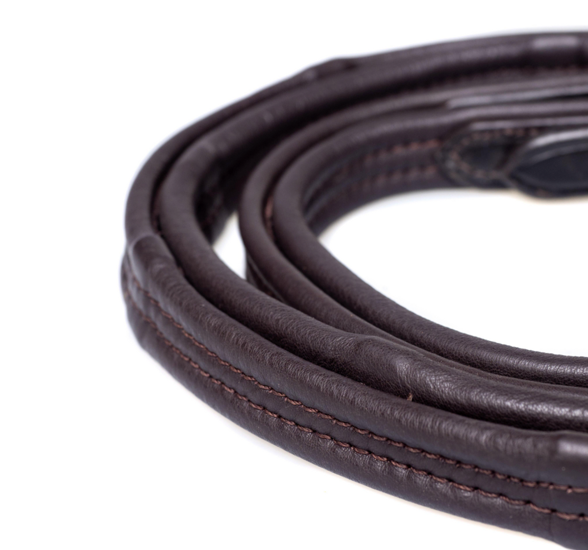 Flexible Fit 5/8 Padded Leather Reins.