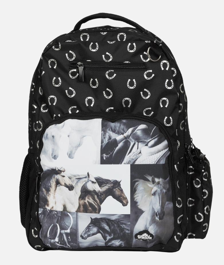 Spencil White/Black Horse Backpack